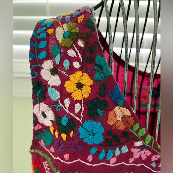 Hand embroidered modern Mexican, mini dress by Erica Maree - Picture 3 of 6
